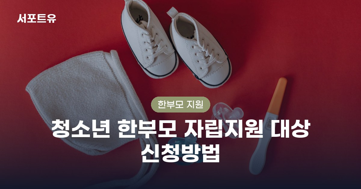 청소년 한부모 자립지원 대상 신청방법, 신청 전 꼭 확인할 사항